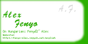 alex fenyo business card